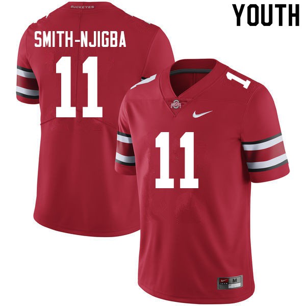 Ohio State Buckeyes #11 Jaxon Smith-Njigba Youth Stitch Jersey Scarlet